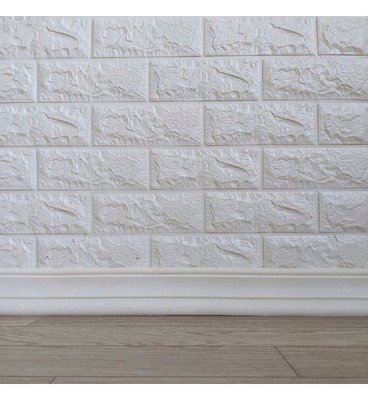 Самоклеючий гнучкий плінтус (багет) білий 2300×90мм 1211-9 фото