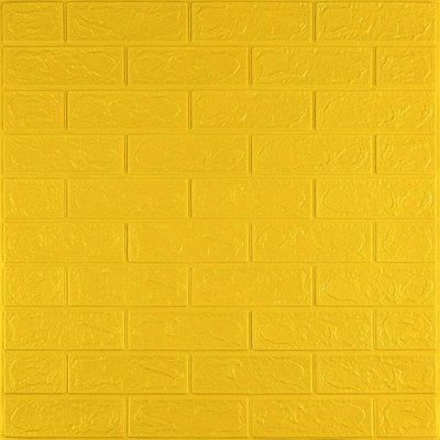3D панель самоклеющаяся кирпич Желтый 700х770х3мм (010-3) SW-00001894 SW-00001894 фото