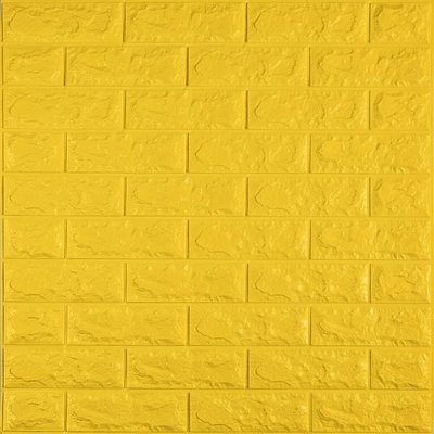 3D панель самоклеющаяся кирпич Желтый 700x770x7мм (010-7) SW-00000049 1269297439 фото