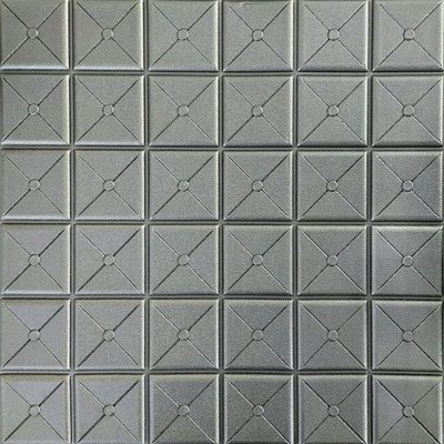 Самоклеящаяся декоративная 3D панель квадрат серебро 700x700x8мм (177) SW-00000188 SW-00000188 фото