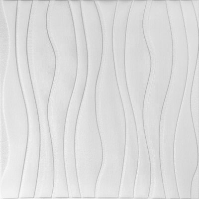 Самоклеющаяся декоративная потолочно-стеновая 3D панель волны 600*600*6mm (160) SW-00001199 SW-00001199 фото