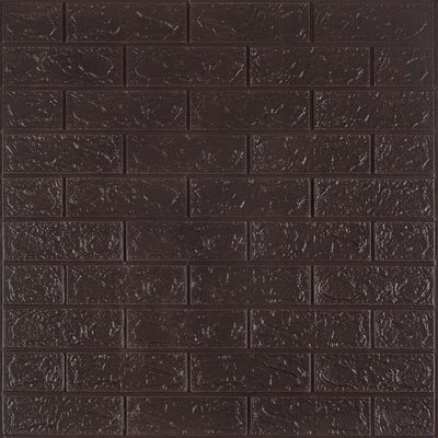 3D панель самоклеюча цегла Чорний шоколад 700х770х3мм (018-3) SW-00000543 SW-00000543 фото