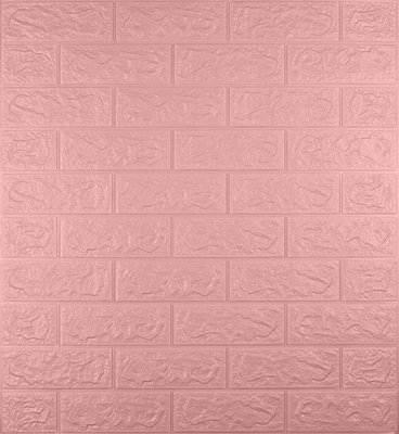 Самоклеюча декоративна 3D панель під рожеву цеглу 700x770x5 мм 4-5 фото