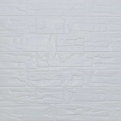 Самоклеящаяся декоративная 3D панель камень Белый рваный кирпич 700х770х5мм (155) SW-00000484 SW-00000484 фото