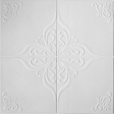 Самоклеюча декоративна 3D панель білий сніг 700x700x5 мм 3461-5 фото